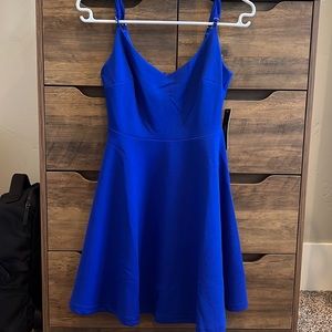 NWT royal blue mini skater dress